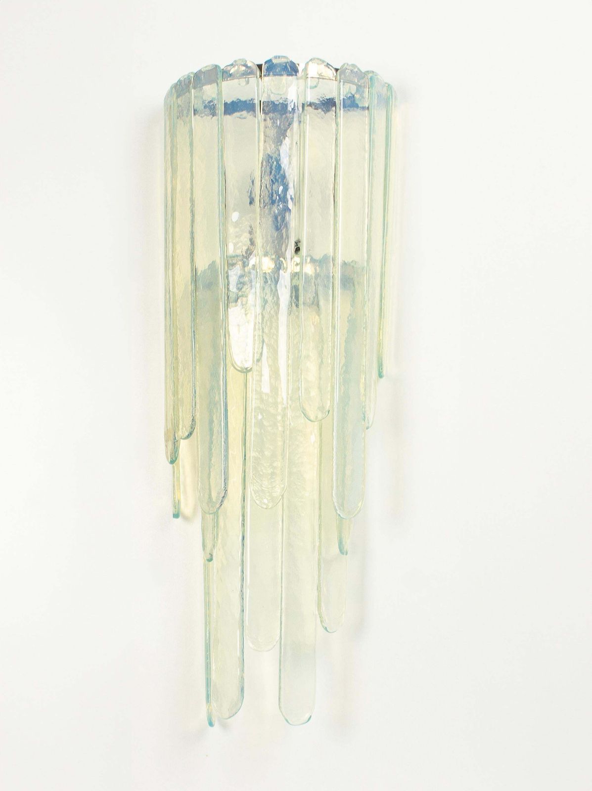 Lighting Extra Large Blue Murano Glass Wall Lamp By Carlo Nason For Mazzega, Italy, 1970s photo