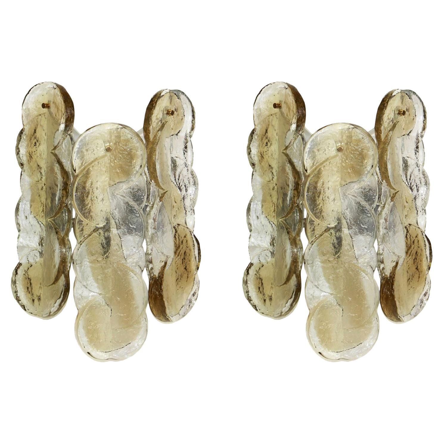 1 Of 3 Pairs Of Large Kalmar Sconces Wall Lights, Austria, 1960s