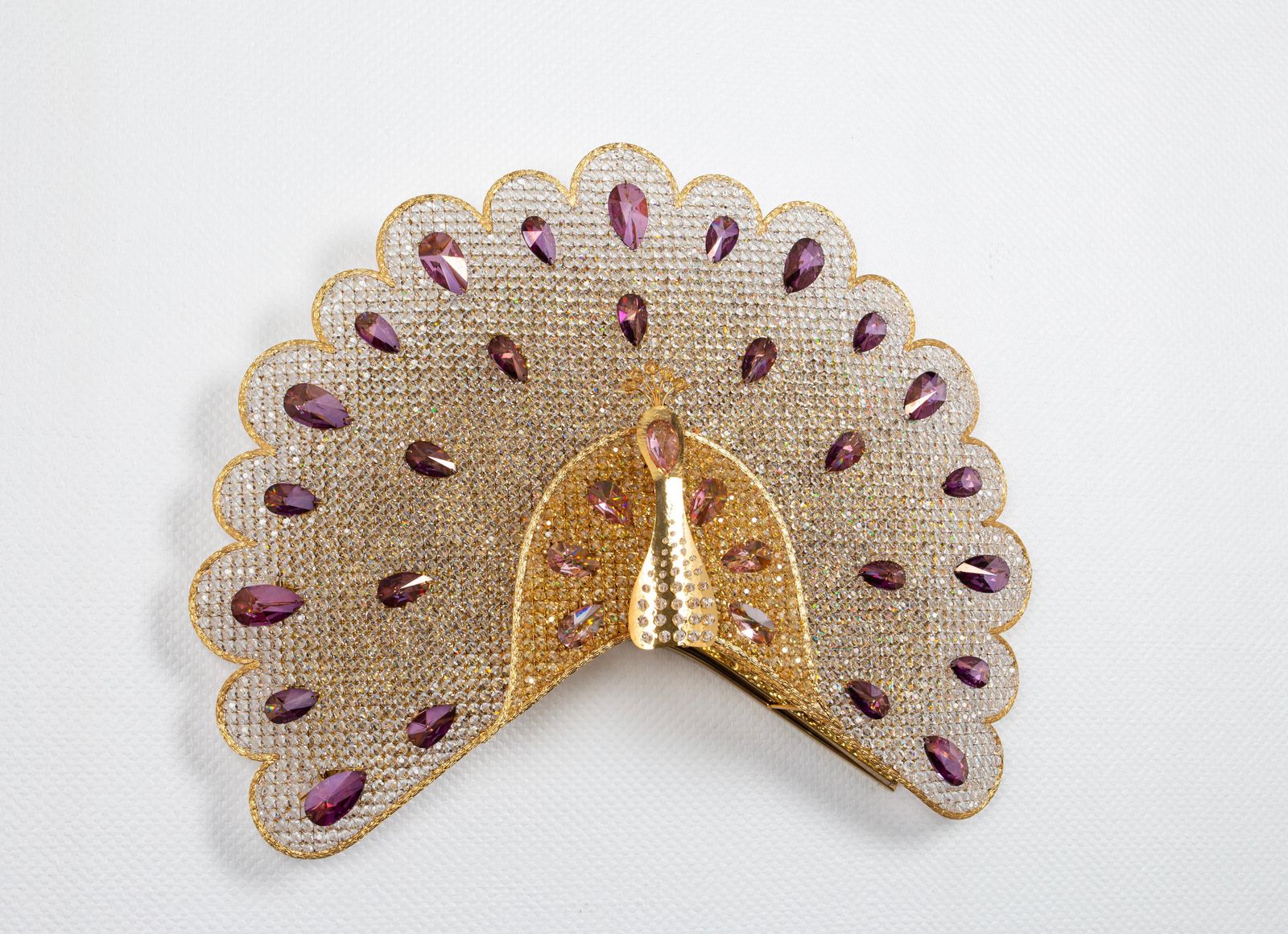 1 Of 2 Extraordinary Large Rare Peacock Crystal Sconce By Palwa, Germany, 1960s photo furniture
