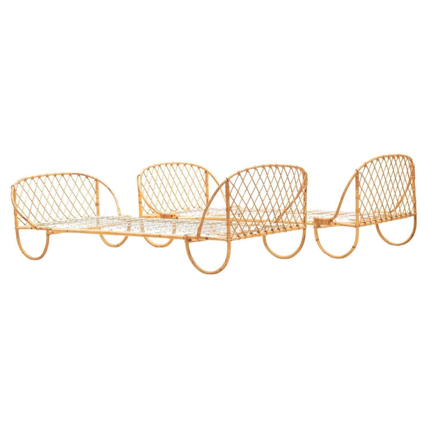 Pair Of Rattan Daybeds, 1970s