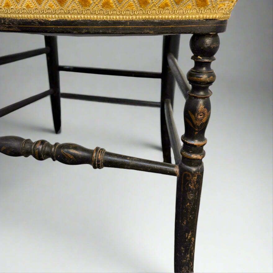 Napoleon III Ebonised And Handpainted Occasional Chair photo Furniture