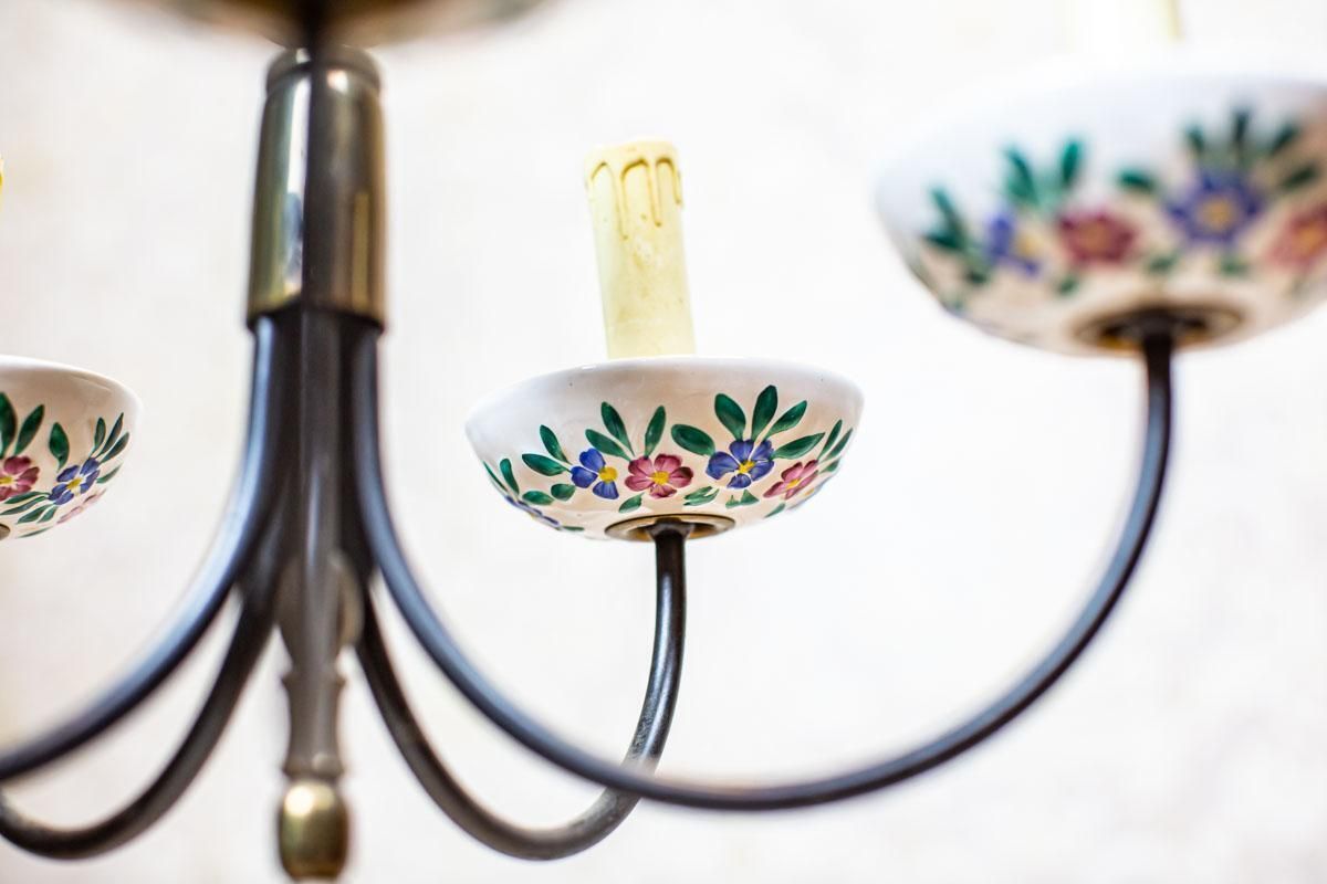Faience Pendant Lamp From The 1960s In Colorful Patterns photo buy