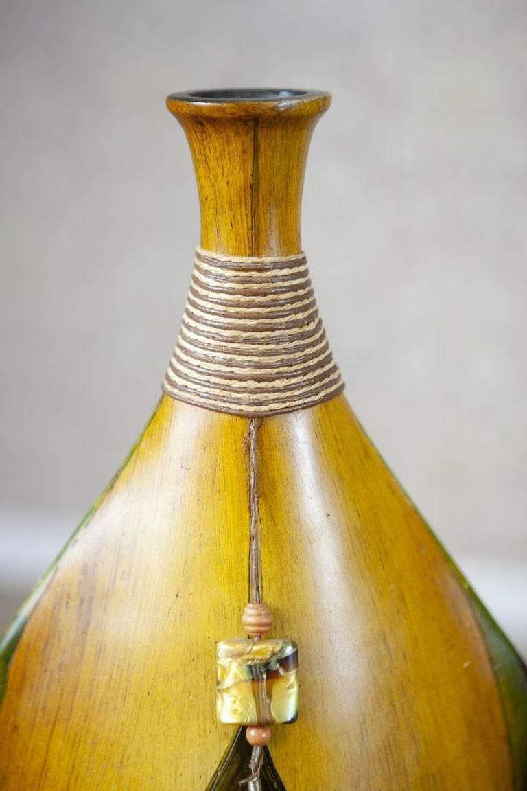 Pair Of Stylized African Vases From The Late 20th Century photo vinterior