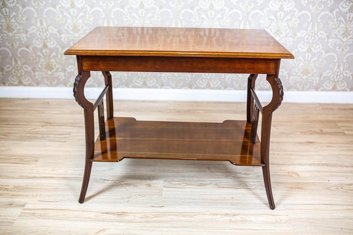 Early 20th Century Art Nouveau Mahogany Brown Living Room Coffee Table photo for sale