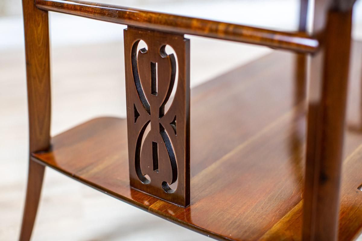 1805.0 Early 20th Century Art Nouveau Mahogany Brown Living Room Coffee Table photo