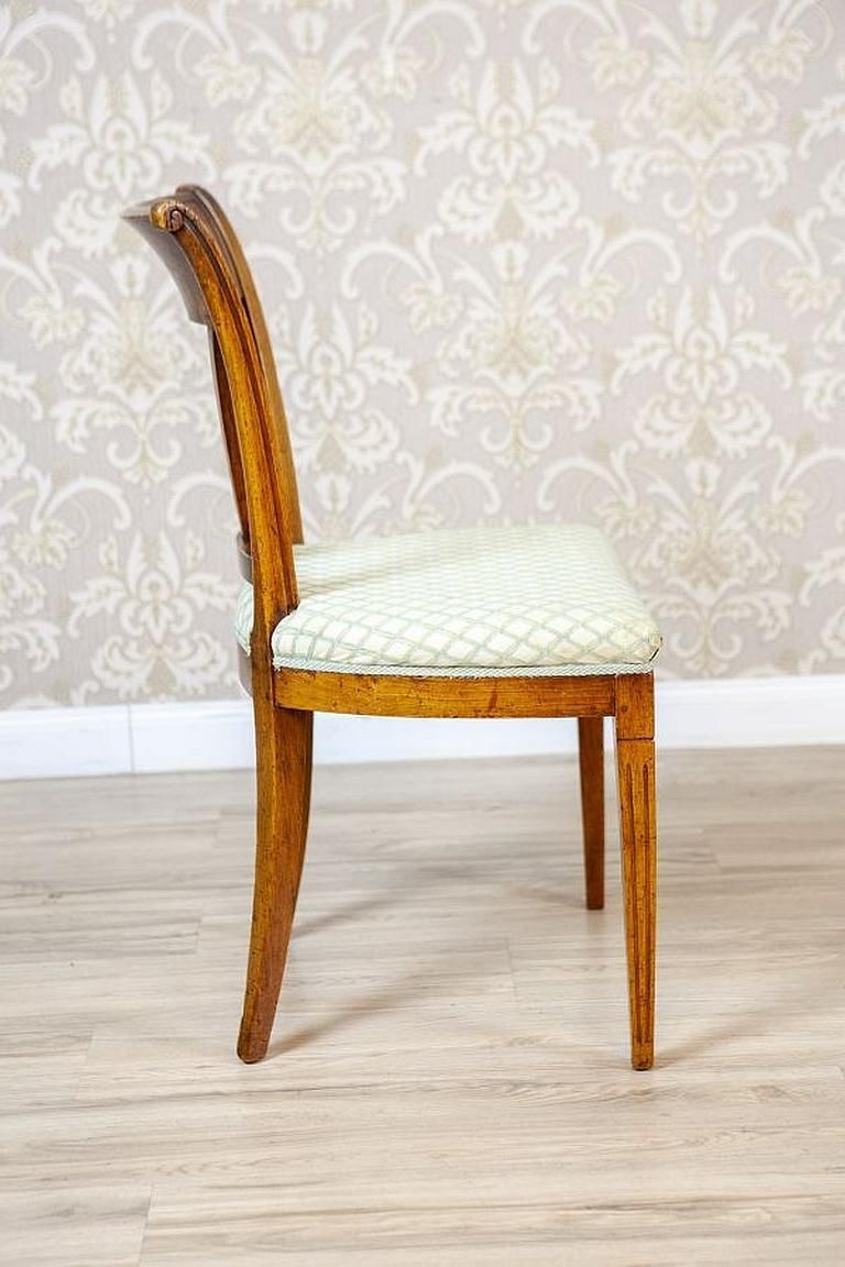 Elm Chairs In White Upholstery, Early 20th Century   Set Of 5 photo vinterior