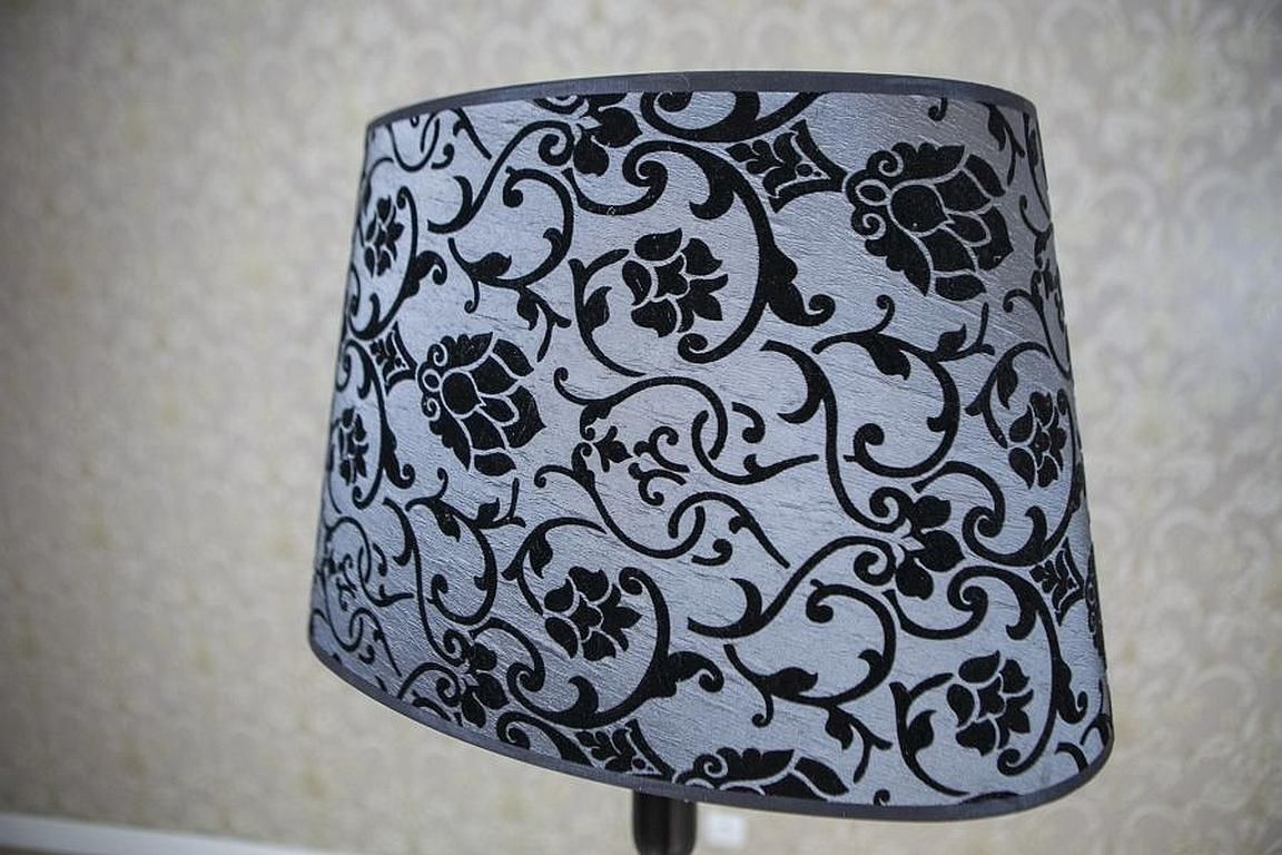 Floor Lamp From The Early 20th Century With Floral Fabric Shade photo Lighting