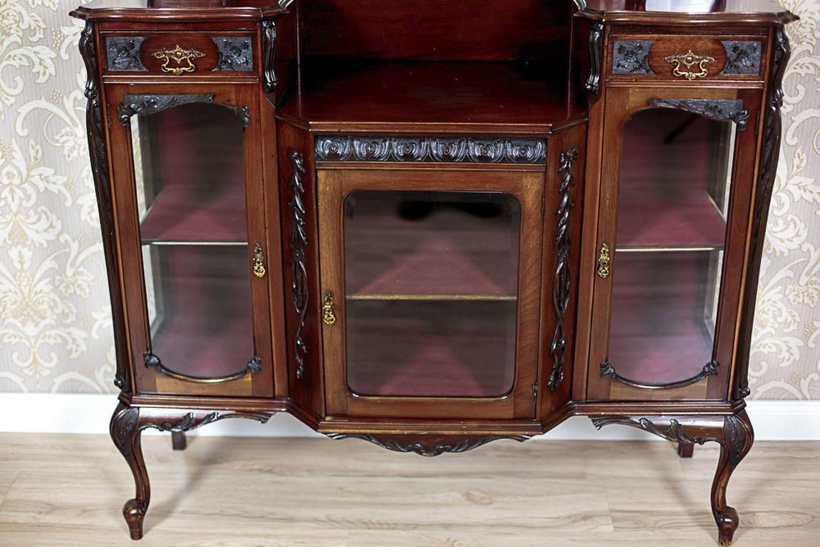 2450.0 English Mahogany Wood & Veneer Cabinet Circa 1890 photo