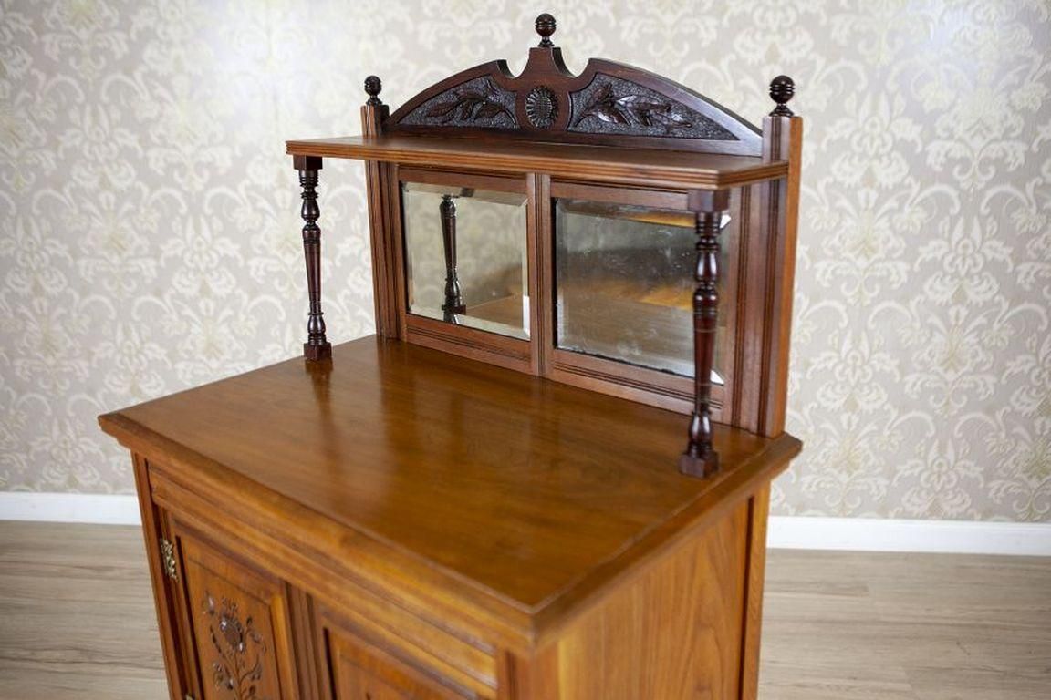 19th Century Small Walnut Cabinet With The Motif Of Sunflowers By George Davis photo 1677.0