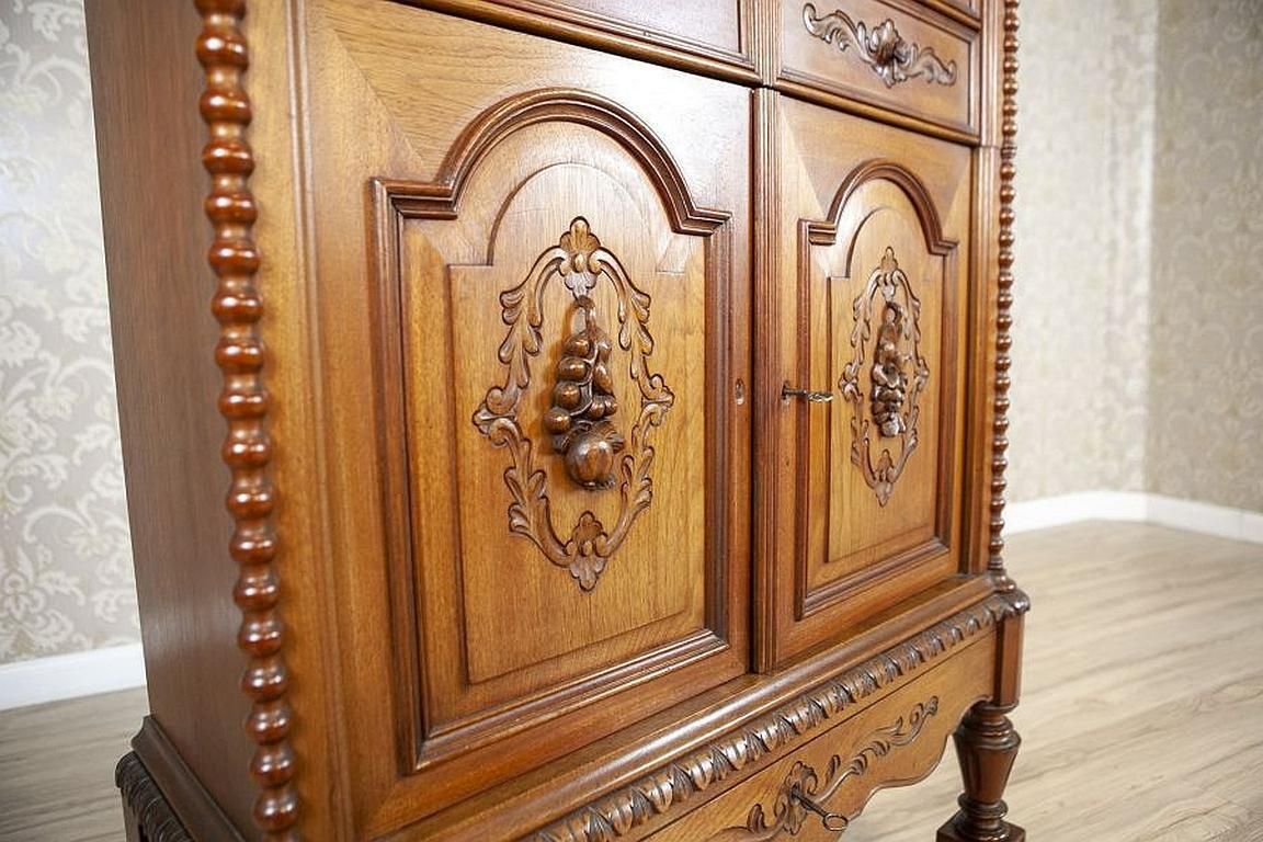 Renaissance Revival Walnut Cabinet Circa 1900 In Light Brown photo vintage