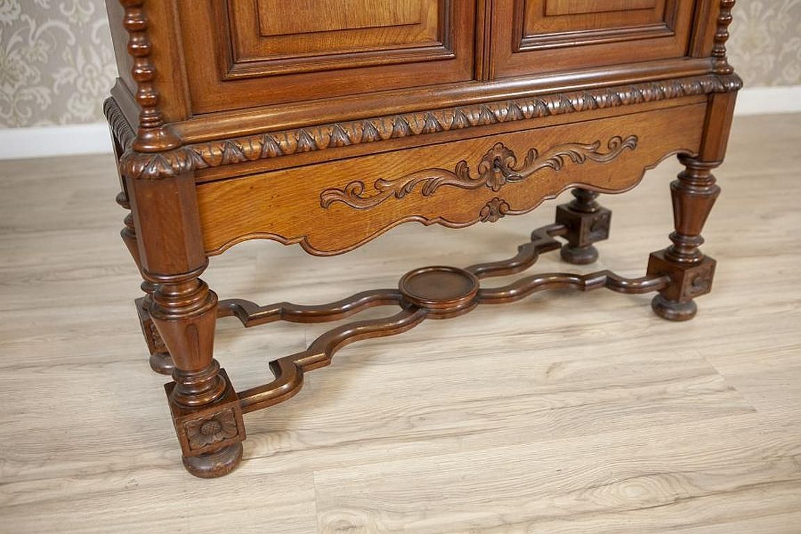 2665.0 Renaissance Revival Walnut Cabinet Circa 1900 In Light Brown photo