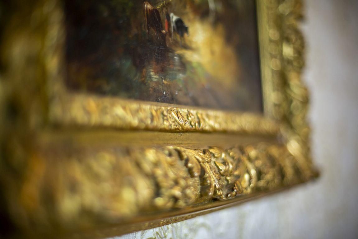 Oil On Canvas From The Turn Of The 19th And 20th Centuries photo vintage