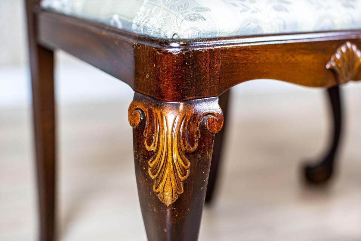 Two 20th Century Chairs In The Chippendale Type Veneered With Walnut photo Furniture