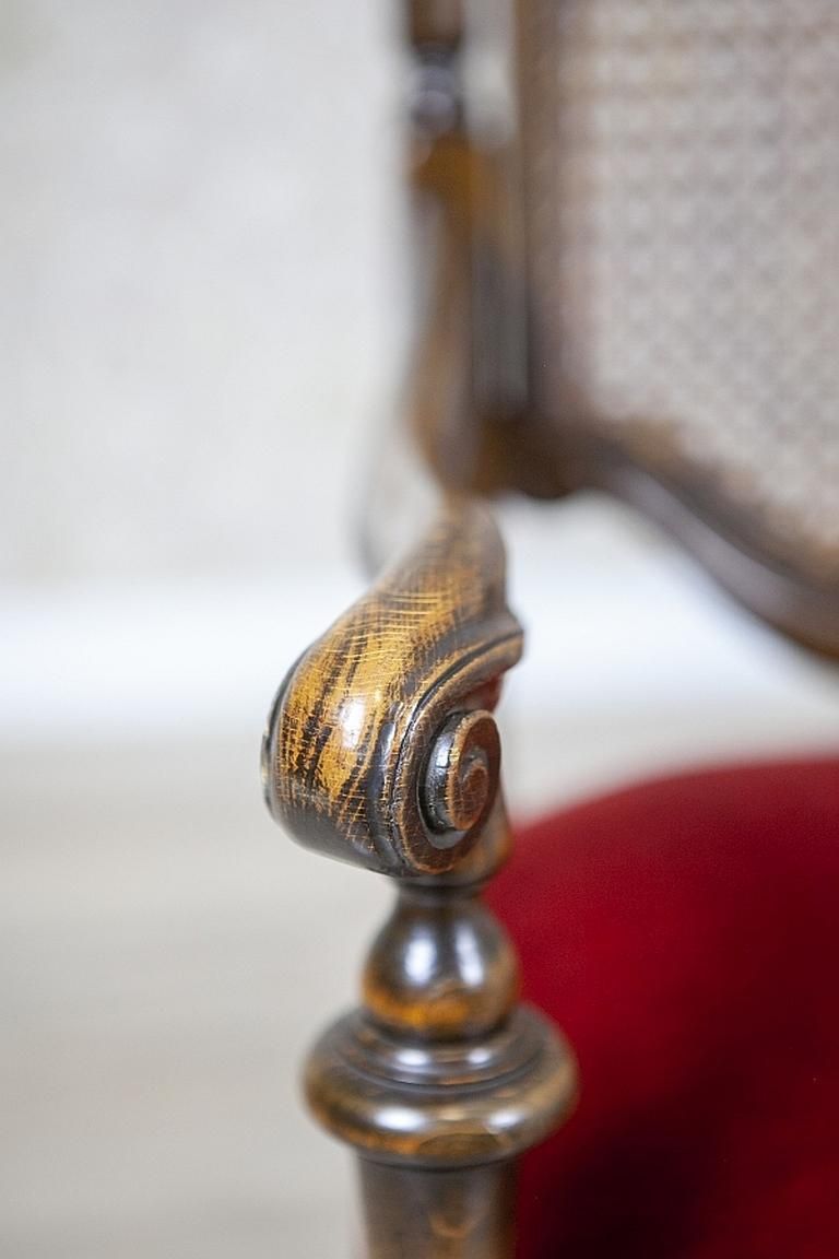 Armchair From The Early 20th Century With Rattan Backrest photo vintage