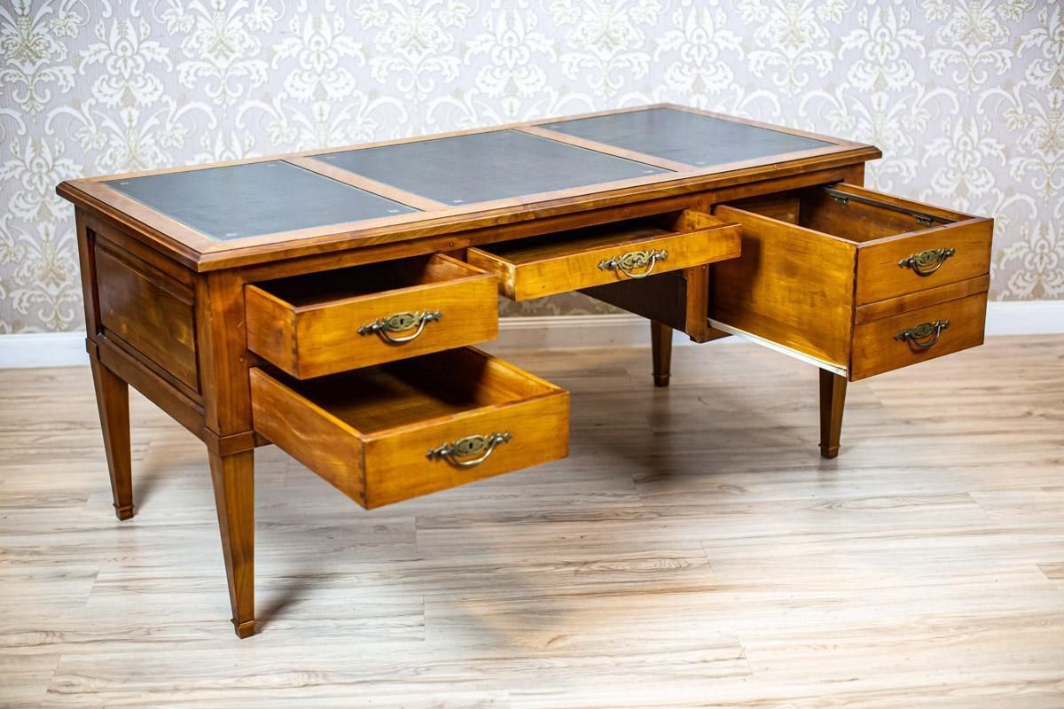 20th Century Grand Ash Prewar Desk With Brass Fillings photo 2493.0