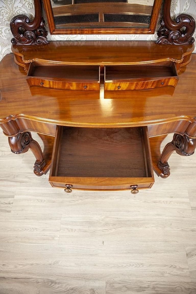 Elegant Mahogany Vanity Table In Light Brown From The Late 19th Century photo 2407.0