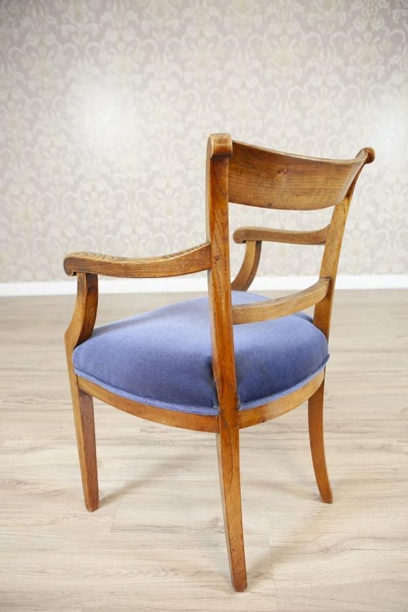 Elm Armchair In Blue Upholster, Early 20th Century photo Furniture