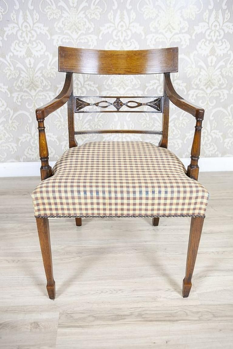 Set Of Stylized Oak Armchairs From The Mid. 20th Century In Light Colors photo for sale