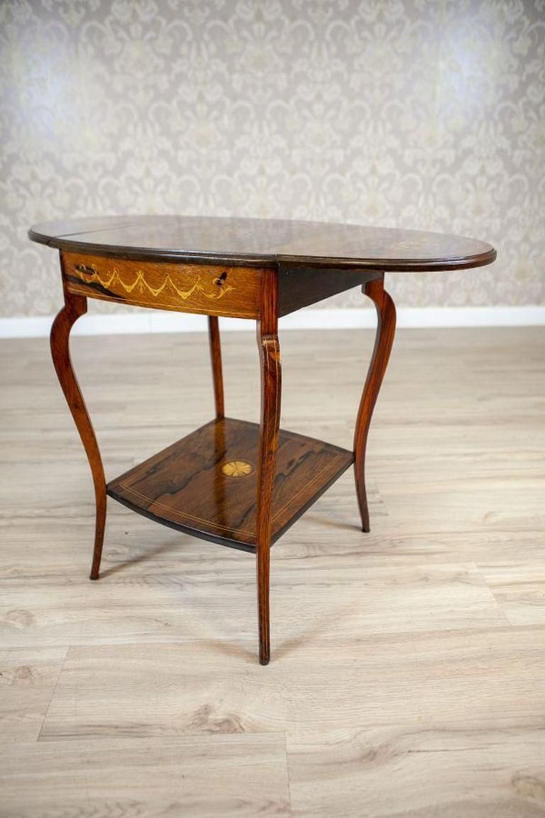 19th Century Inlaid Rosewood Tea Table photo for sale