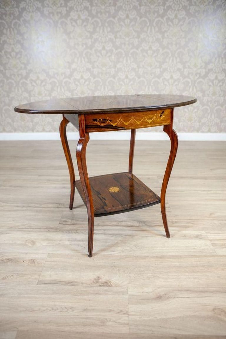 19th Century Inlaid Rosewood Tea Table photo Furniture