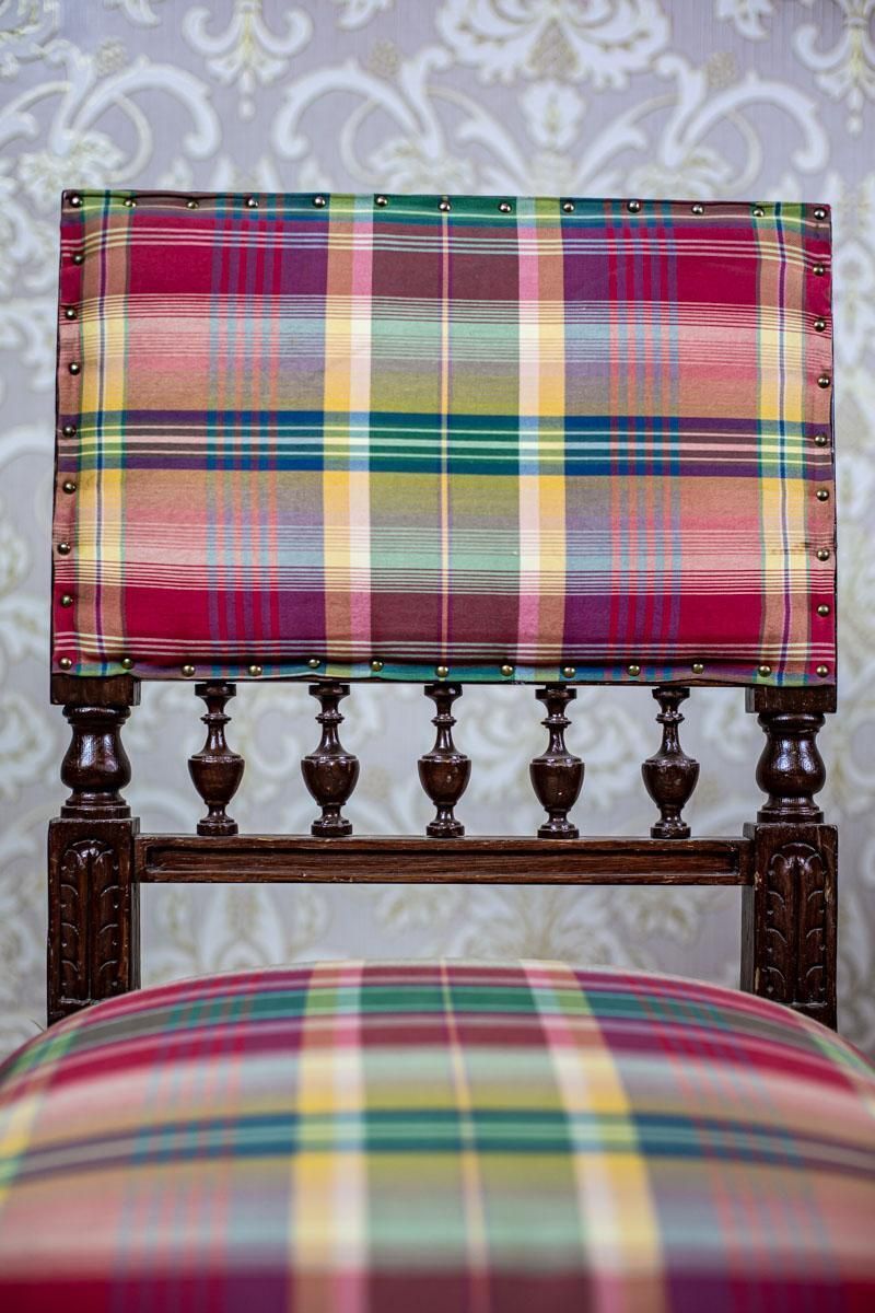 19th Century Neo Renaissance Oak Armchair photo vintage