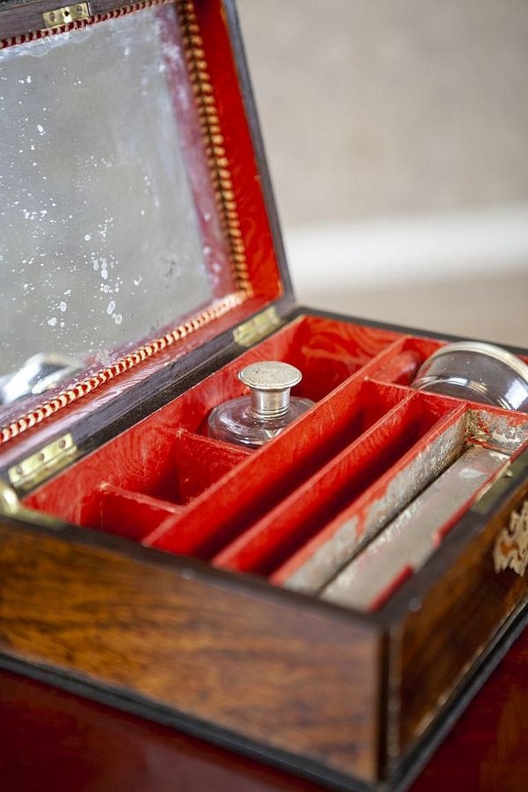 Richly Inlaid Portable Dressing Table From The 19th Century photo buy