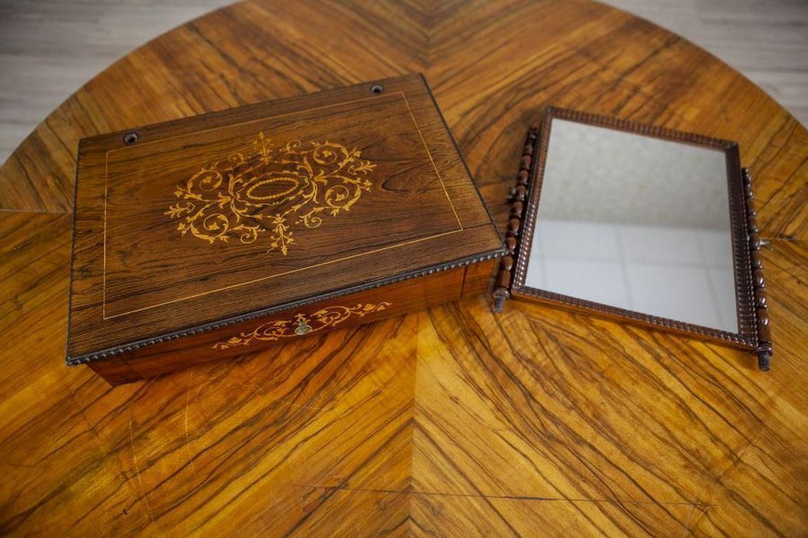 Furniture Portable, Inlaid Rosewood Dressing Table From The 1910 1920s photo