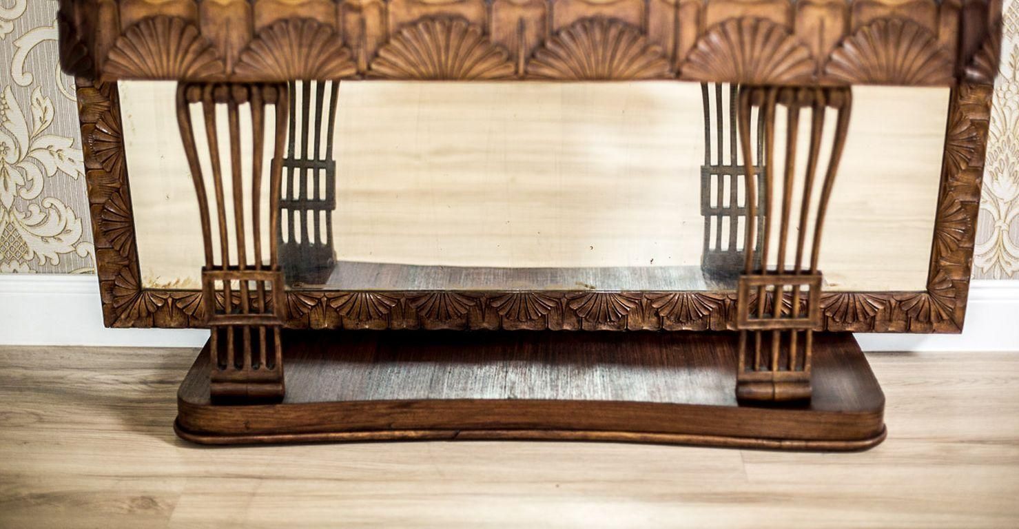 Art Nouveau Pearwood Vanity Table With Mirror Circa 1910 photo vintage