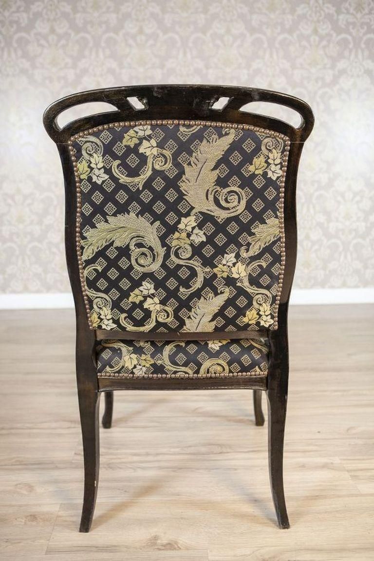 Decorative Art Nouveau Oak Armchair From The 20th Century photo buy