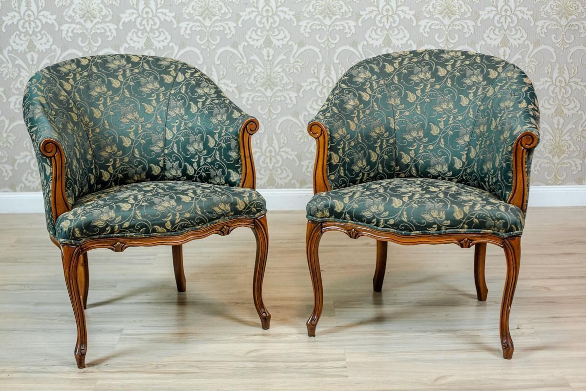 Pair Of Rococo Revival Stylized Armchairs From The 1970s 1980s photo furniture
