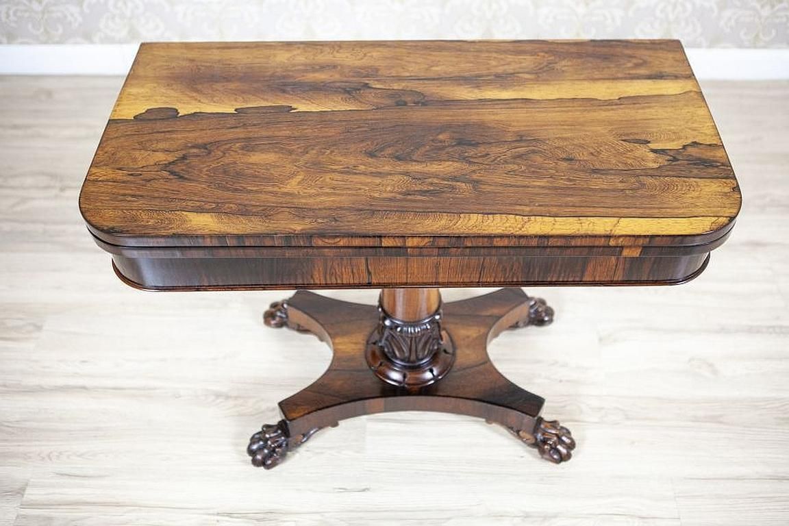 Fold Out Rosewood Card Table From The Turn Of The 19th And 20th Centuries photo furniture
