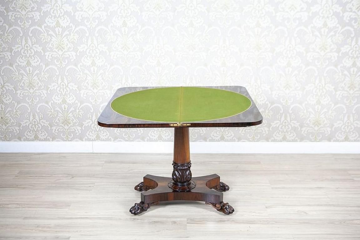 Fold Out Rosewood Card Table From The Turn Of The 19th And 20th Centuries photo vinterior
