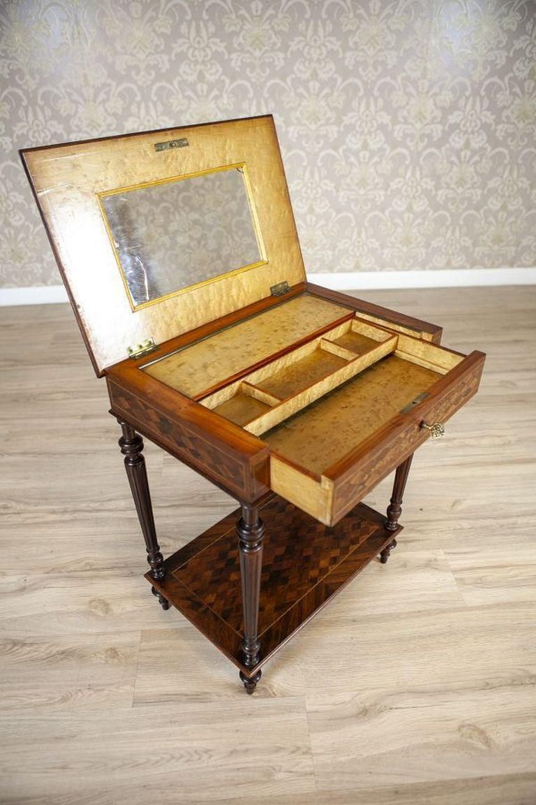 photo furniture French Louis XVI Mahogany & Walnut Marquetry Side Table From The Early 20th Cent