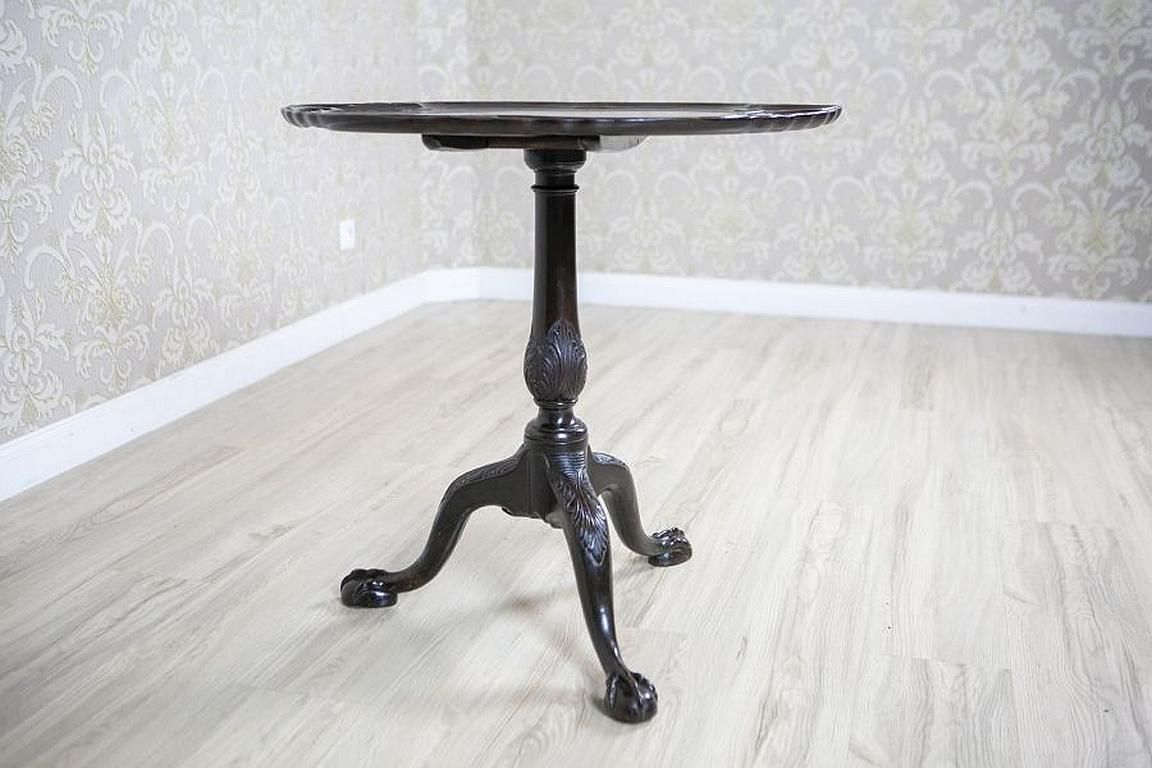 English Walnut Side Table From The Late 19th Century With Tilted Top photo Furniture