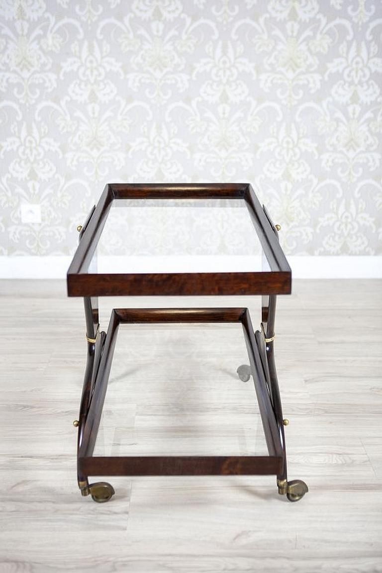 Dark Brown Beech Side Table / Liquor Cabinet From The Late 20th Century On Rolls photo 2149.0