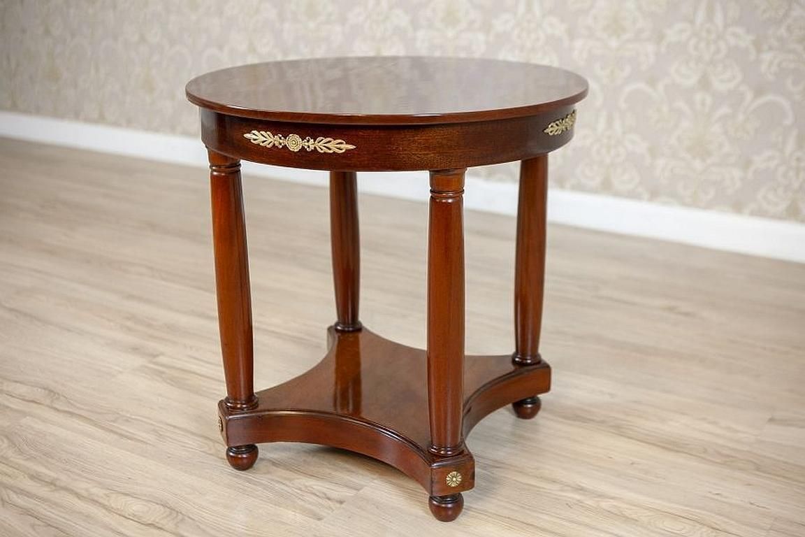 Biedermeier Mahogany Oval Side Table From The Late 19th Century photo furniture