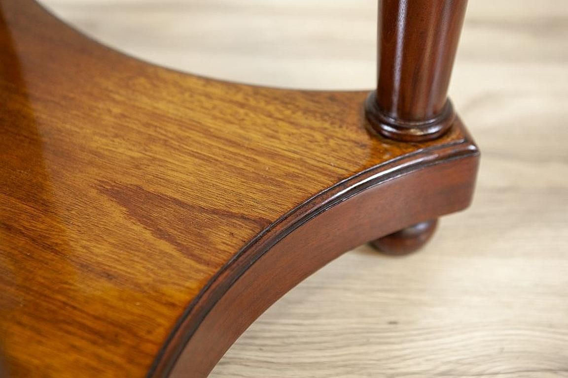 Furniture Biedermeier Mahogany Oval Side Table From The Late 19th Century photo