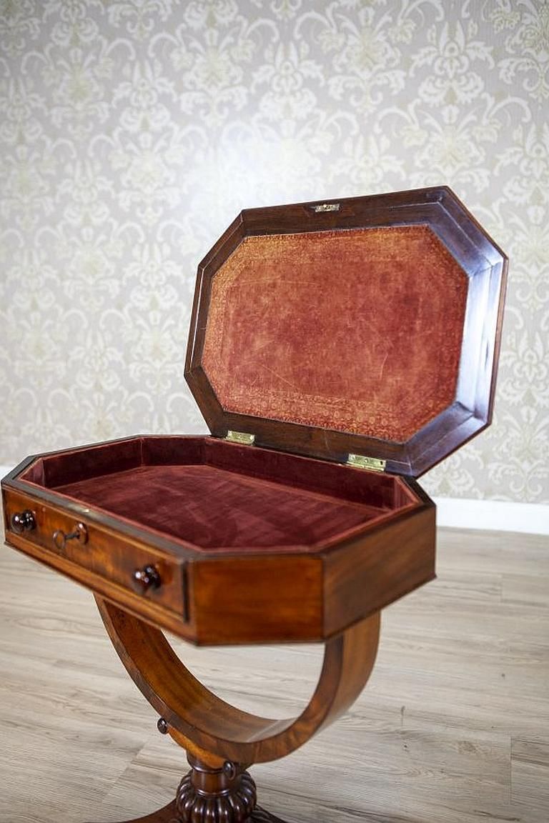 Victorian Mahogany Wood And Veneer Sewing Table Circa 1850 photo buy