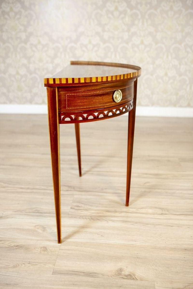 Semi Circular Mahogany Wall Table From The Early 20th Century photo for sale