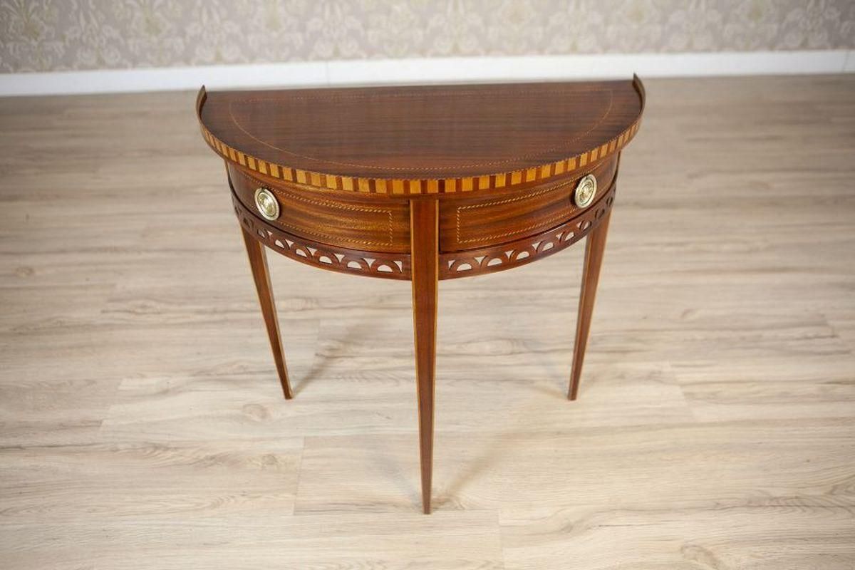 Semi Circular Mahogany Wall Table From The Early 20th Century photo 1118.0