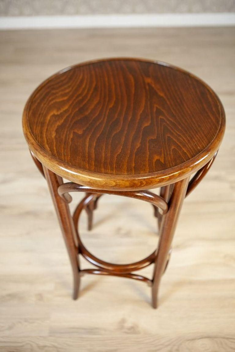 Thonet Stylized Beech Wood Bar Stool, Circa 1980 1990 photo for sale