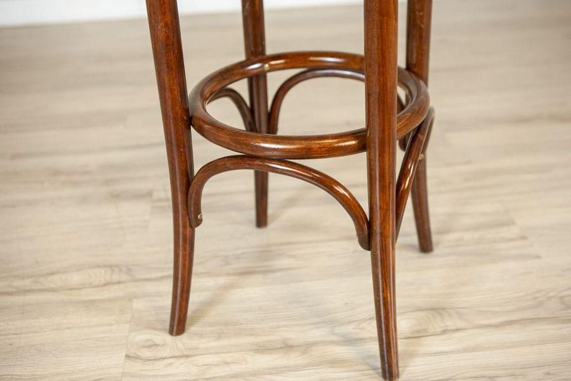Thonet Stylized Beech Wood Bar Stool, Circa 1980 1990 photo vintage