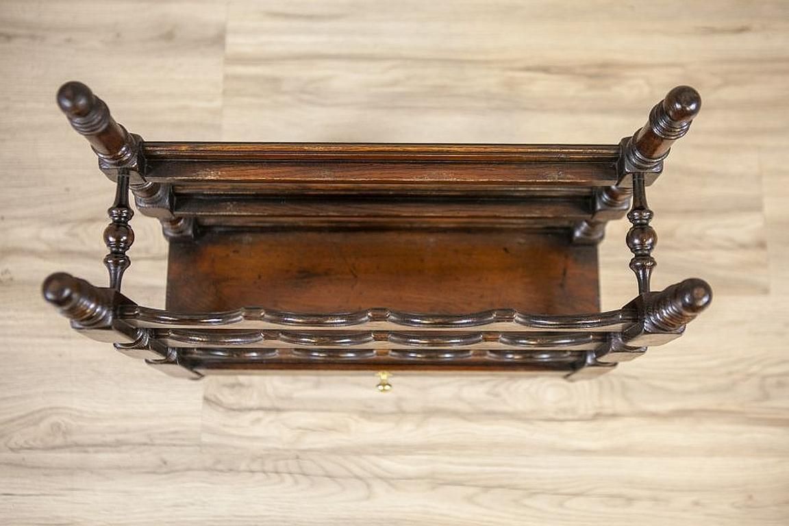 photo for sale Oak Wine Rack From The Early 20th Century In Dark Brown