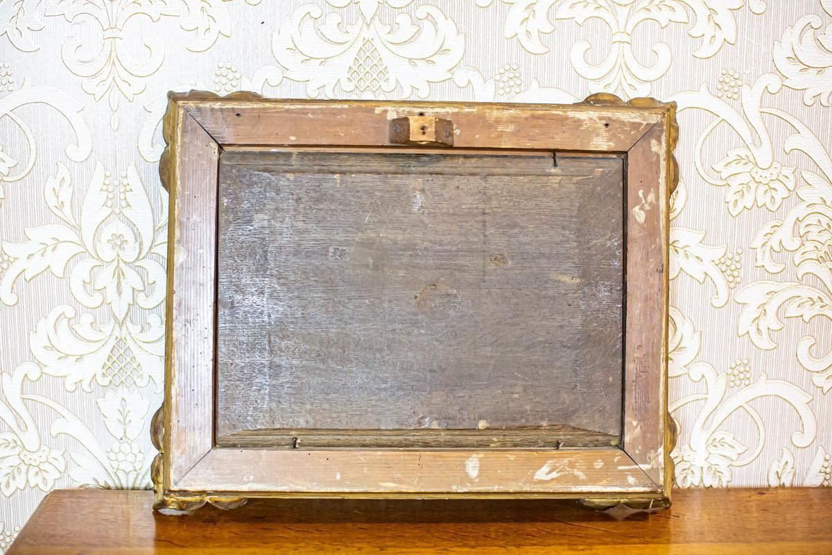 photo for sale 19th Century Oil On Hardboard Depicting River In Gold Frame