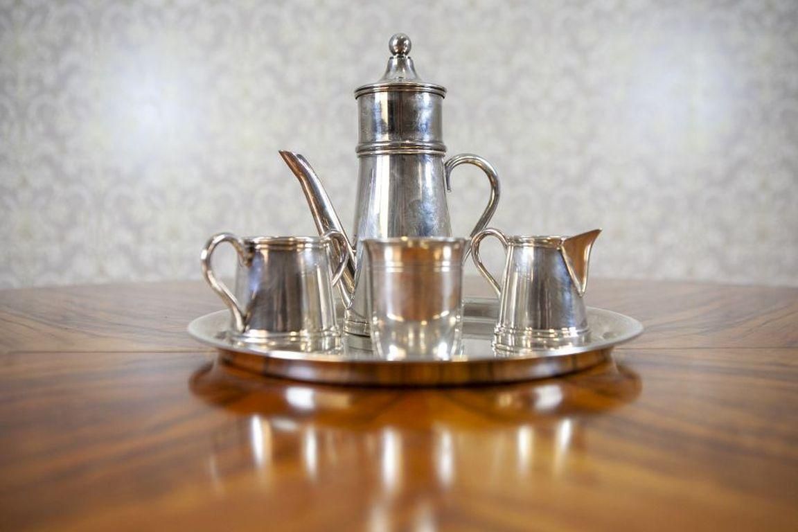 Silver Plated Sola Coffee Set From The Turn Of The Centuries With Tray photo furniture