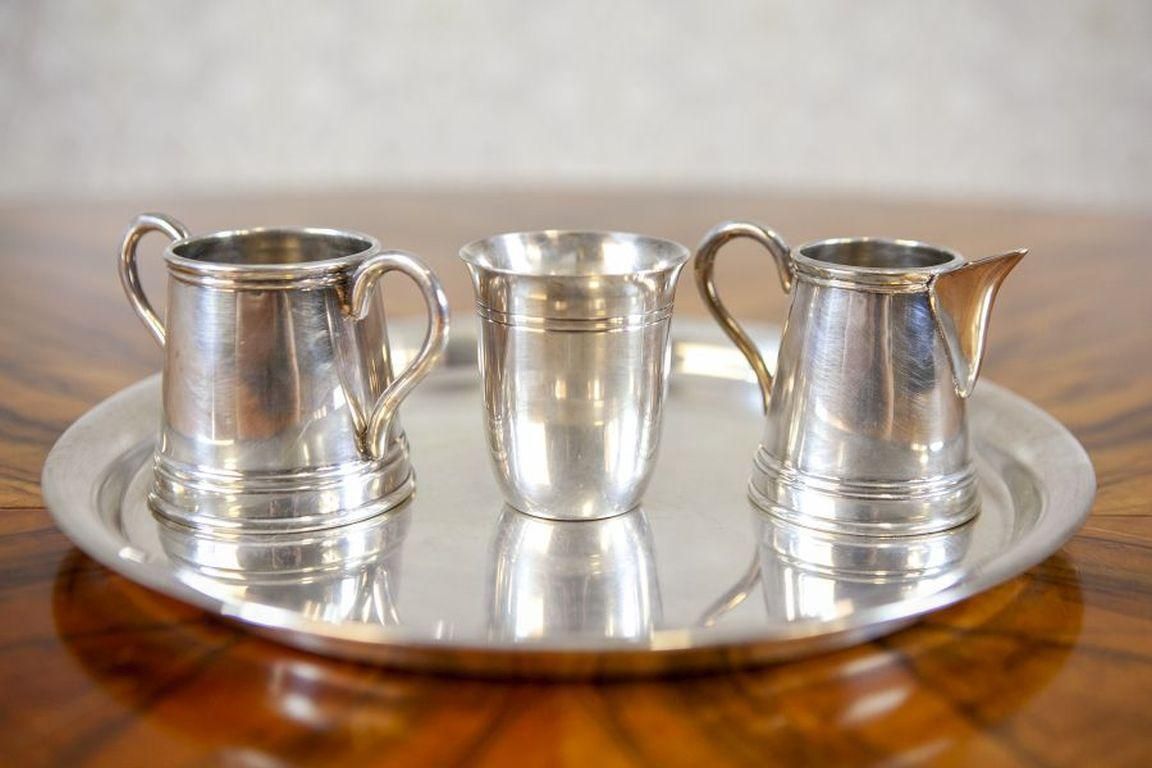 Silver Plated Sola Coffee Set From The Turn Of The Centuries With Tray photo 241.0