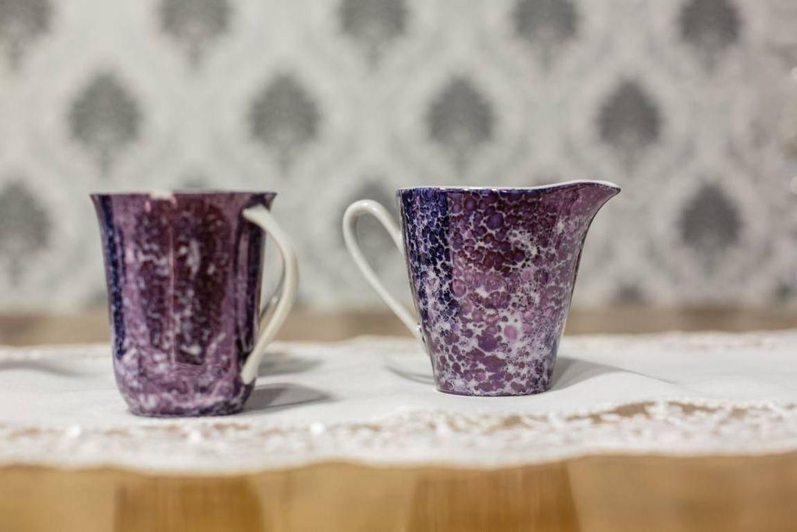 ćmielów, Porcelain Coffee Set From The Period Of The Polish People’s Republic photo Home Decor