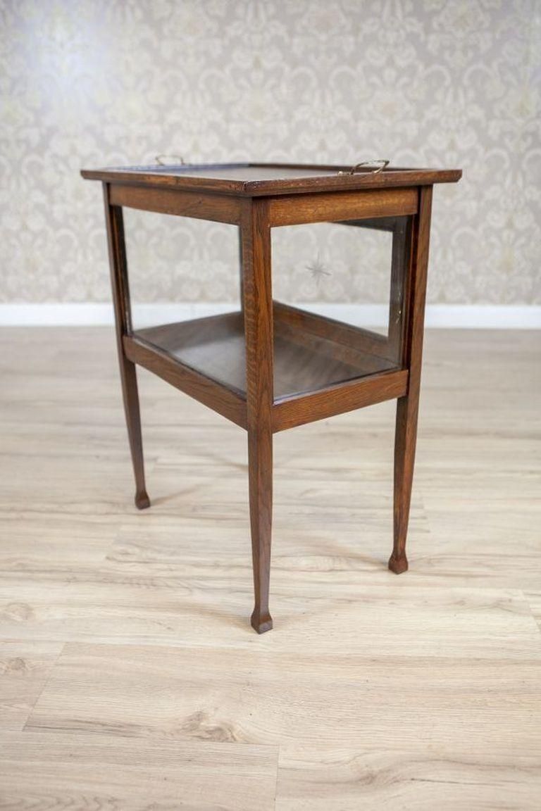 Oak Tea Cabinet With Tray From The Early 20th Century photo furniture