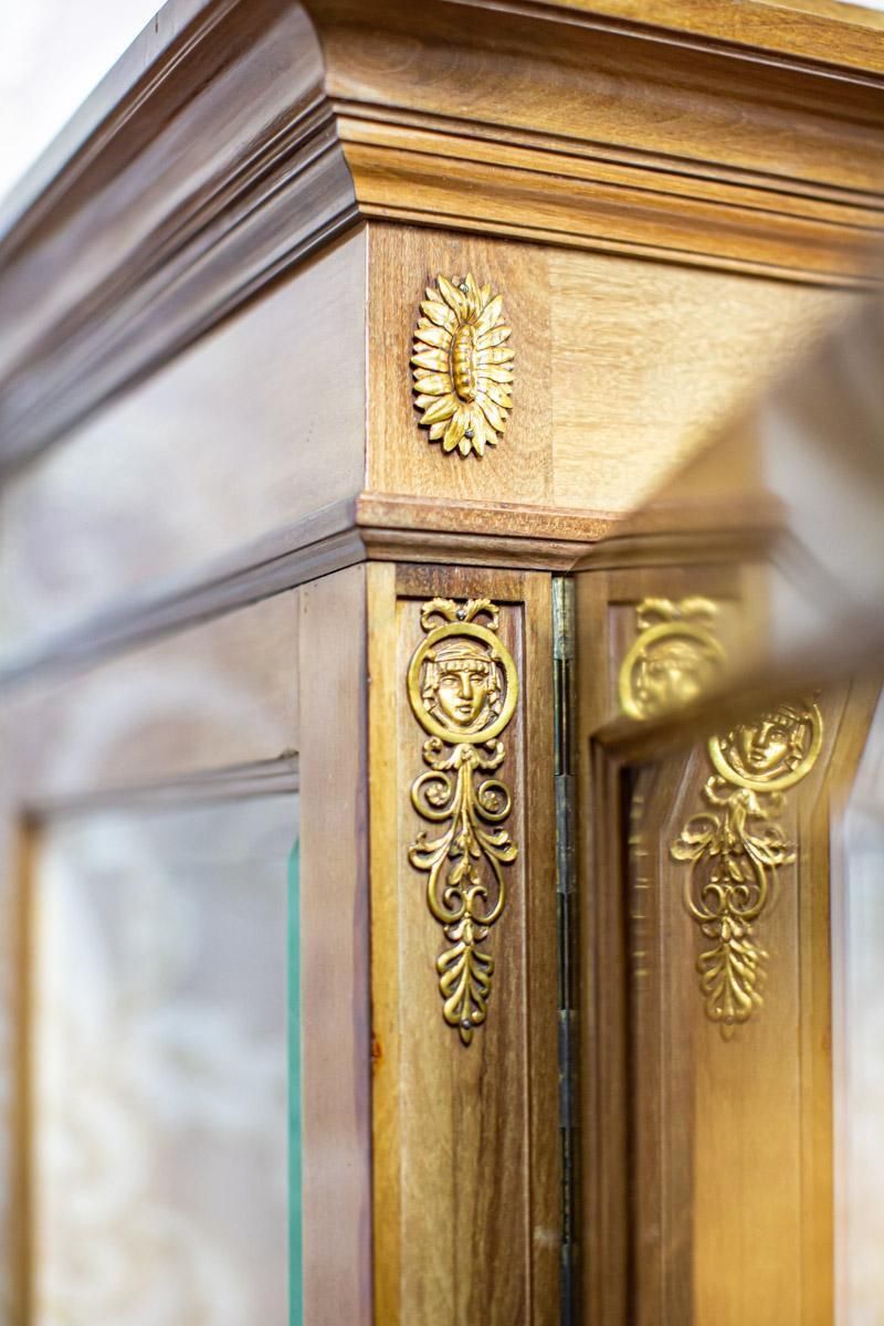 photo for sale Early 20th Century Bookcase In The Empire Type With Brass Appliques