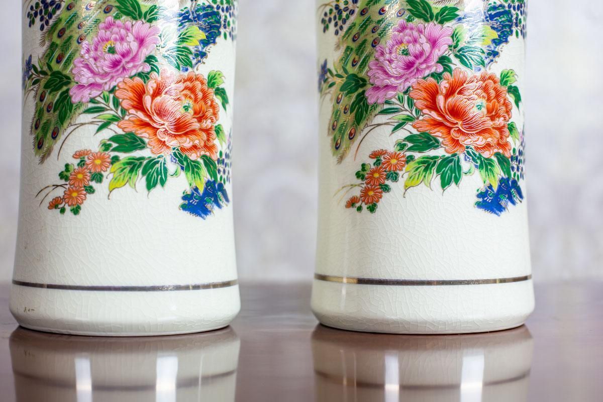 Pair Of Vases In The Satsuma Type, The Turn Of The 19th And 20th Centuries photo for sale
